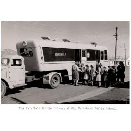 Mobile library service at Mt Pritchard Public School, Mt Pritchard NSW, c. 1960s