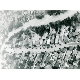 Aerial view Lansvale in flood Lansvale, NSW