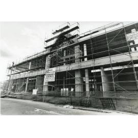 An external view of the partially completed International Shopping Centre, Cabramatta