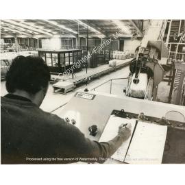 Machine operation inside the Yennora Wool Centre