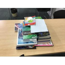 Quarantined books inside Bonnyrigg Library, Bonnyrigg NSW, 2020