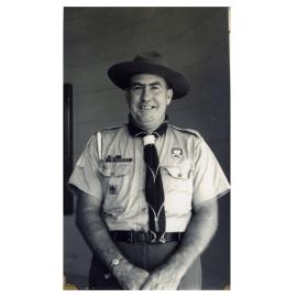 Alderman Les Powell in scout uniform, Fairfield NSW