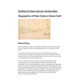 Biographies of Male Orphan School Staff