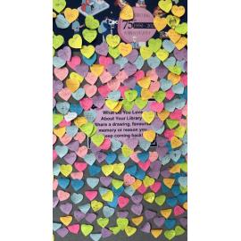 Completed 75th anniversary memory wall, Whitlam Library, Cabramatta NSW, 2025