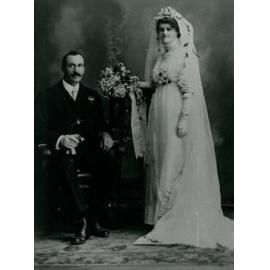Clarence and Ivy Downey wedding portrait