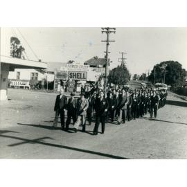 Men marching in Anzac Day Procession, Smithfield