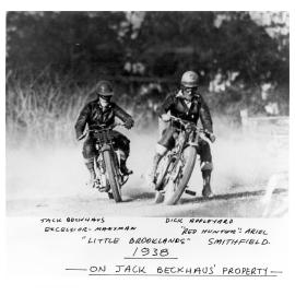 Two motorcycle riders.