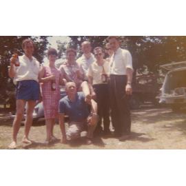  A group of people holding drinks, Cabramatta Migrant Hostel, Cabramatta, NSW.