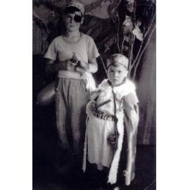Two children in fancy dress, Cabramatta Migrant Hostel, Cabramatta NSW
