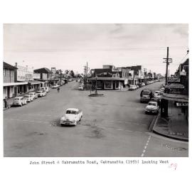 John Street and Cabramatta Road looking west, Cabramatta NSW, 1959