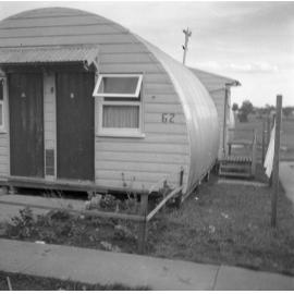 Close up of Hut 62, Cabramatta Migrant Hostel, Cabramatta NSW, 1959