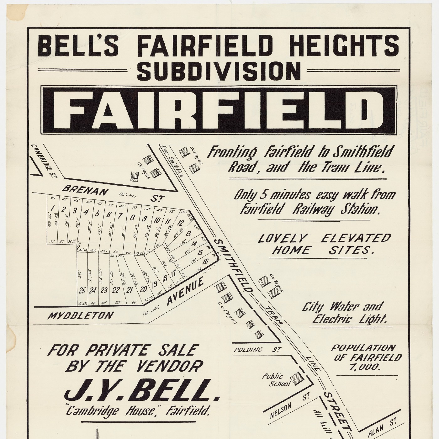 Fairfield Subdivision Plans at State Library of NSW